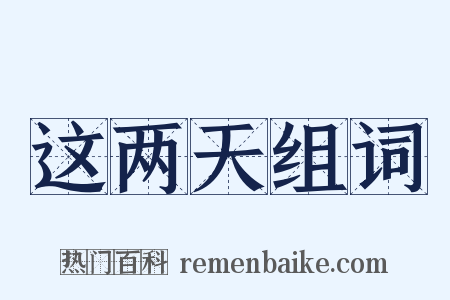 这两天组词是什么意思的图片